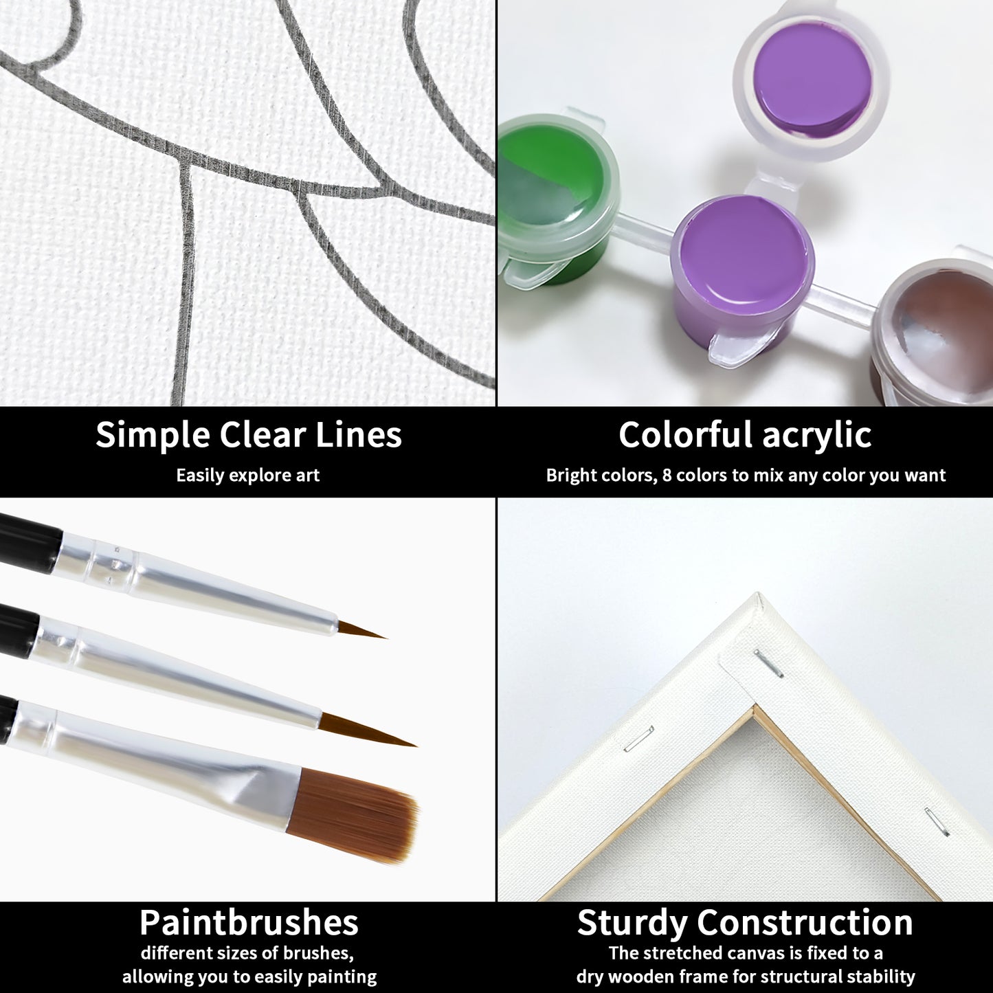 Horse Paint Party Kits Pre Drawn Canvas Paint and Sip for Adults