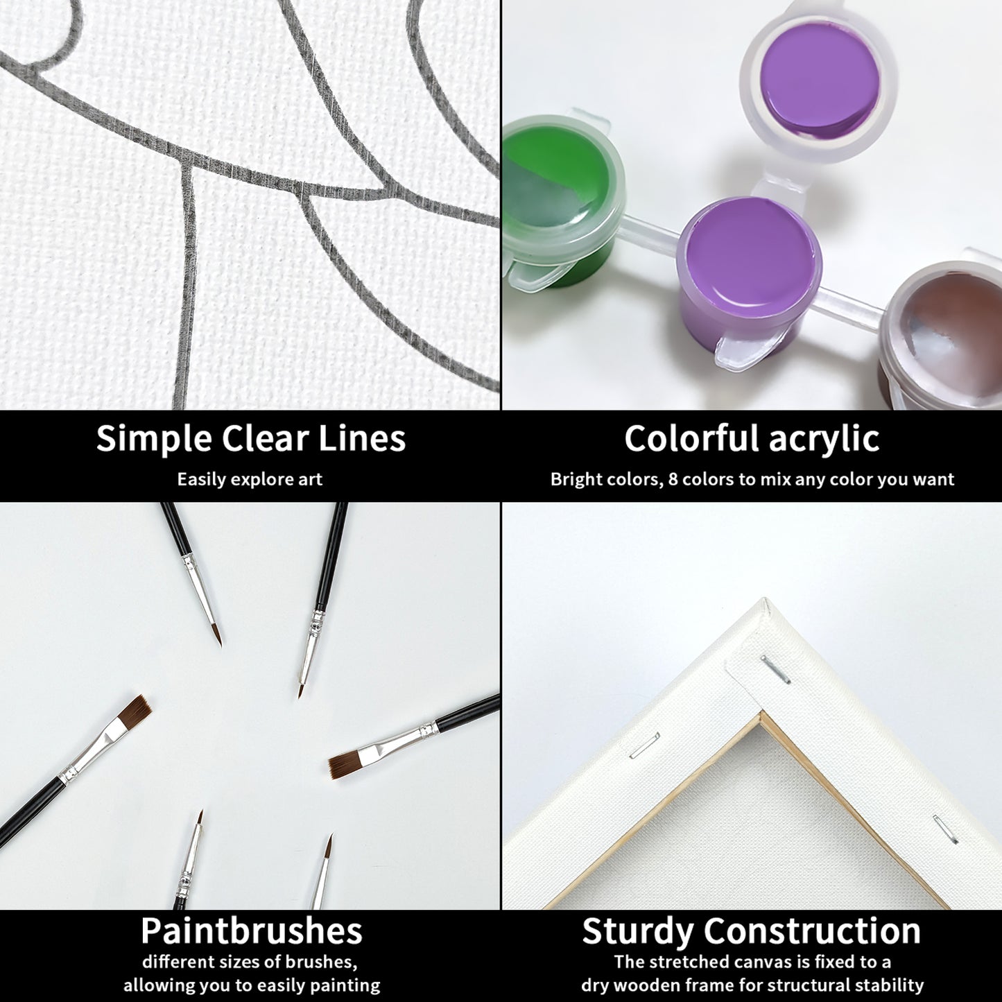 Lion Queen Paint Party Kits Pre Drawn Canvas Paint and Sip for Adults