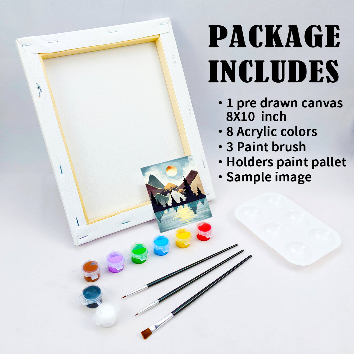 Moonlit Night Paint Party Kits Pre Drawn Canvas Paint and Sip for Adults