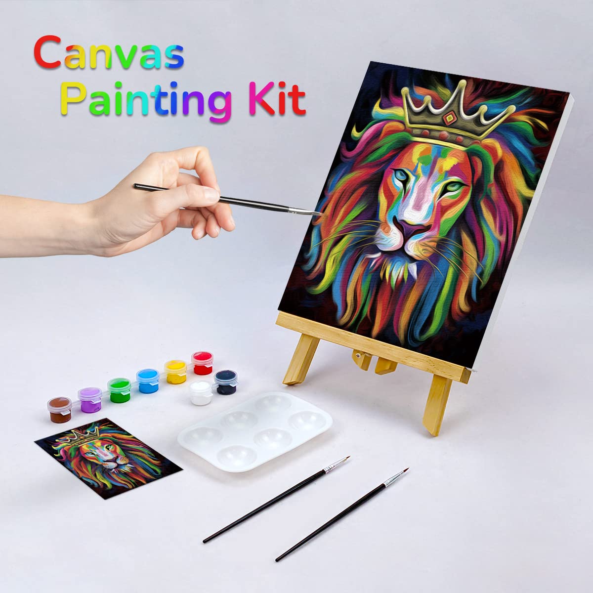Lion King Paint Party Kits Pre Drawn Canvas Paint and Sip for Adults