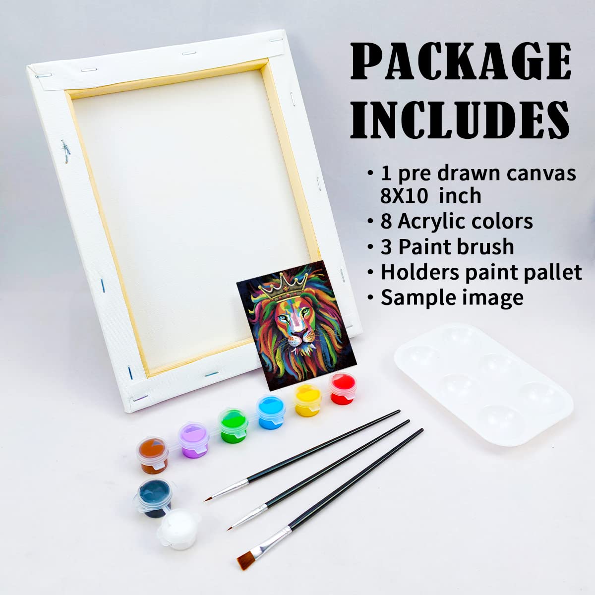 Lion King Paint Party Kits Pre Drawn Canvas Paint and Sip for Adults