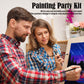 Starry Night Couple Paint Party Kits Pre Drawn Canvas Paint and Sip for Adults