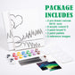 VOCHIC 2 Pack Sip and Paint Kit, Pre Drawn Canvas for Painting for Adults, Starry Sky Heart Couple Date Night Games, Outline Canvas Party Art Set, Paints Brushes Pallets Valentine (8x10)