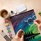 VOCHIC 2 Pack Sip and Paint Kit, Pre Drawn Canvas for Painting for Adults, Starry Sky Heart Couple Date Night Games, Outline Canvas Party Art Set, Paints Brushes Pallets Valentine (8x10)