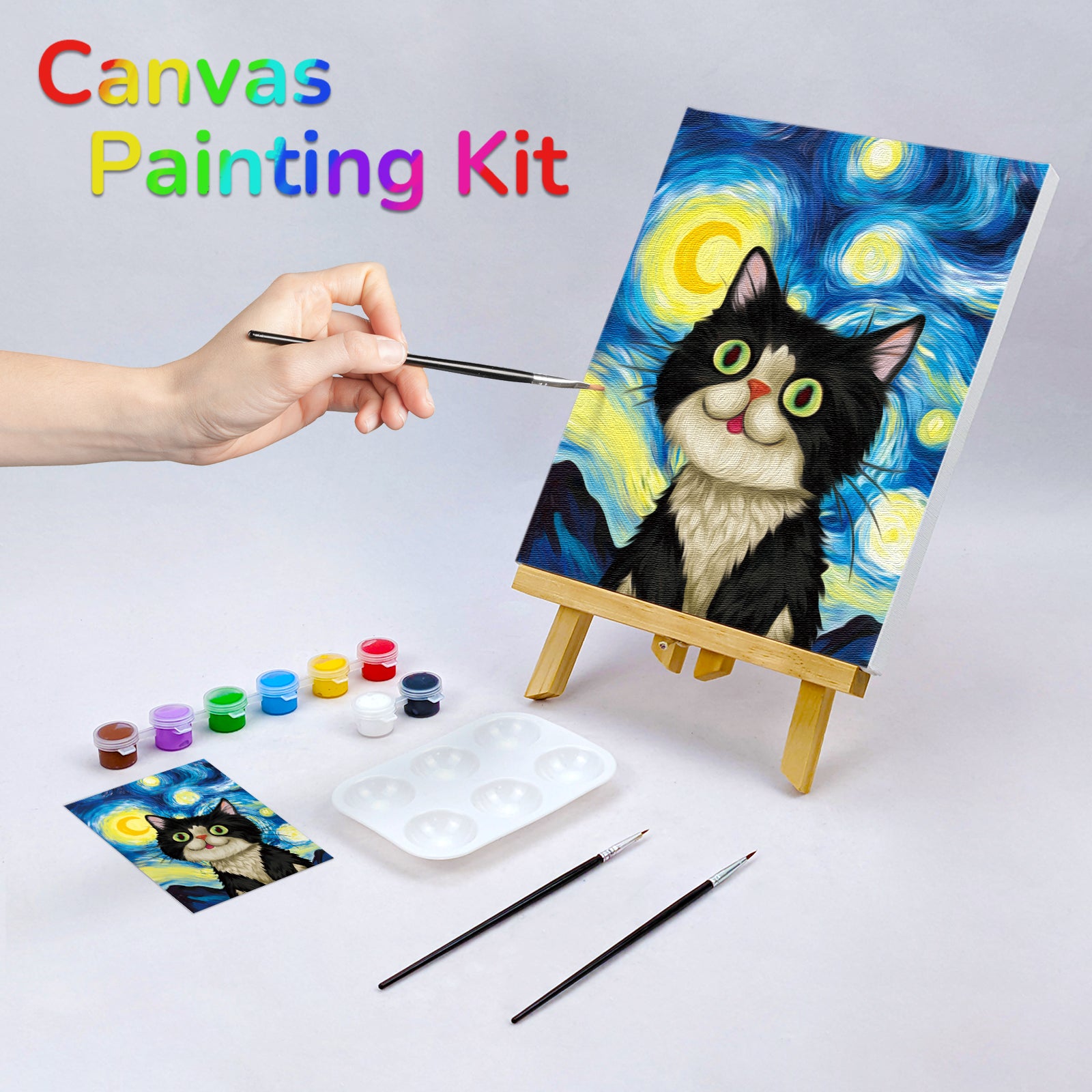Kids Painting Kit Fancy Fashion Kitty Acrylic 