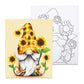 Sunflower Gnome Paint Party Kits Pre Drawn Canvas Paint and Sip for Adults
