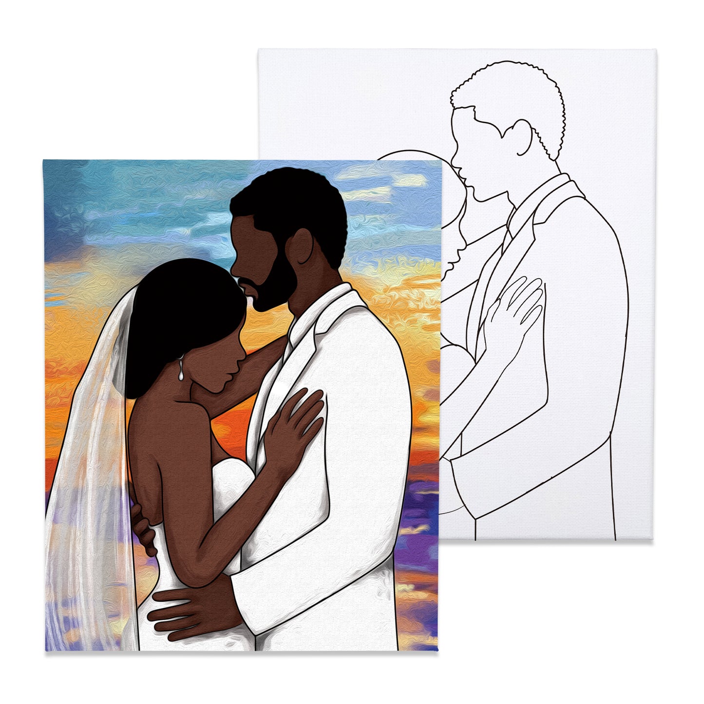 Marry Paint Party Kits Pre Drawn Canvas Paint and Sip for Adults