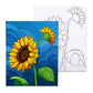 Sunflower Paint Party Kits Pre Drawn Canvas Paint and Sip for Adults