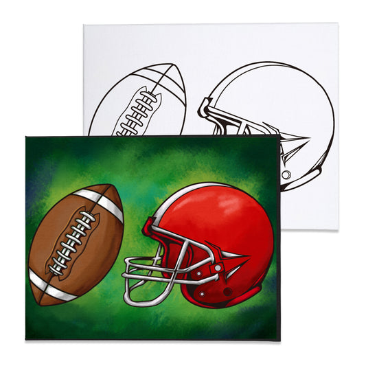 Rugby Paint Party Kits Pre Drawn Canvas Paint and Sip for Adults