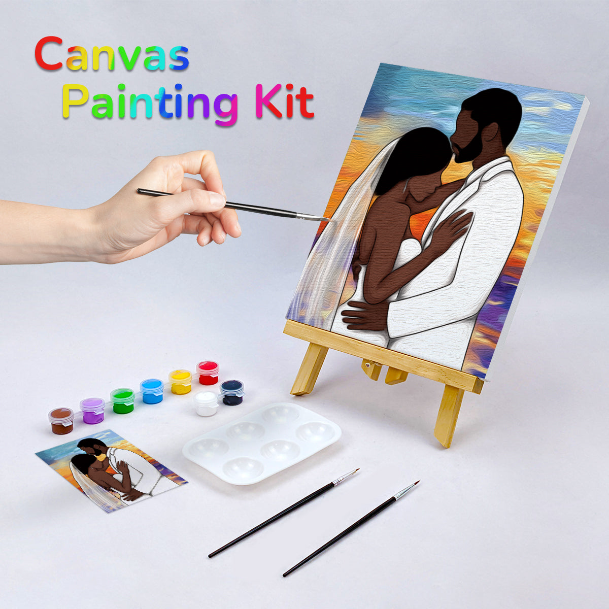  Couples Paint Party Kits Pre Drawn Canvas for Adults