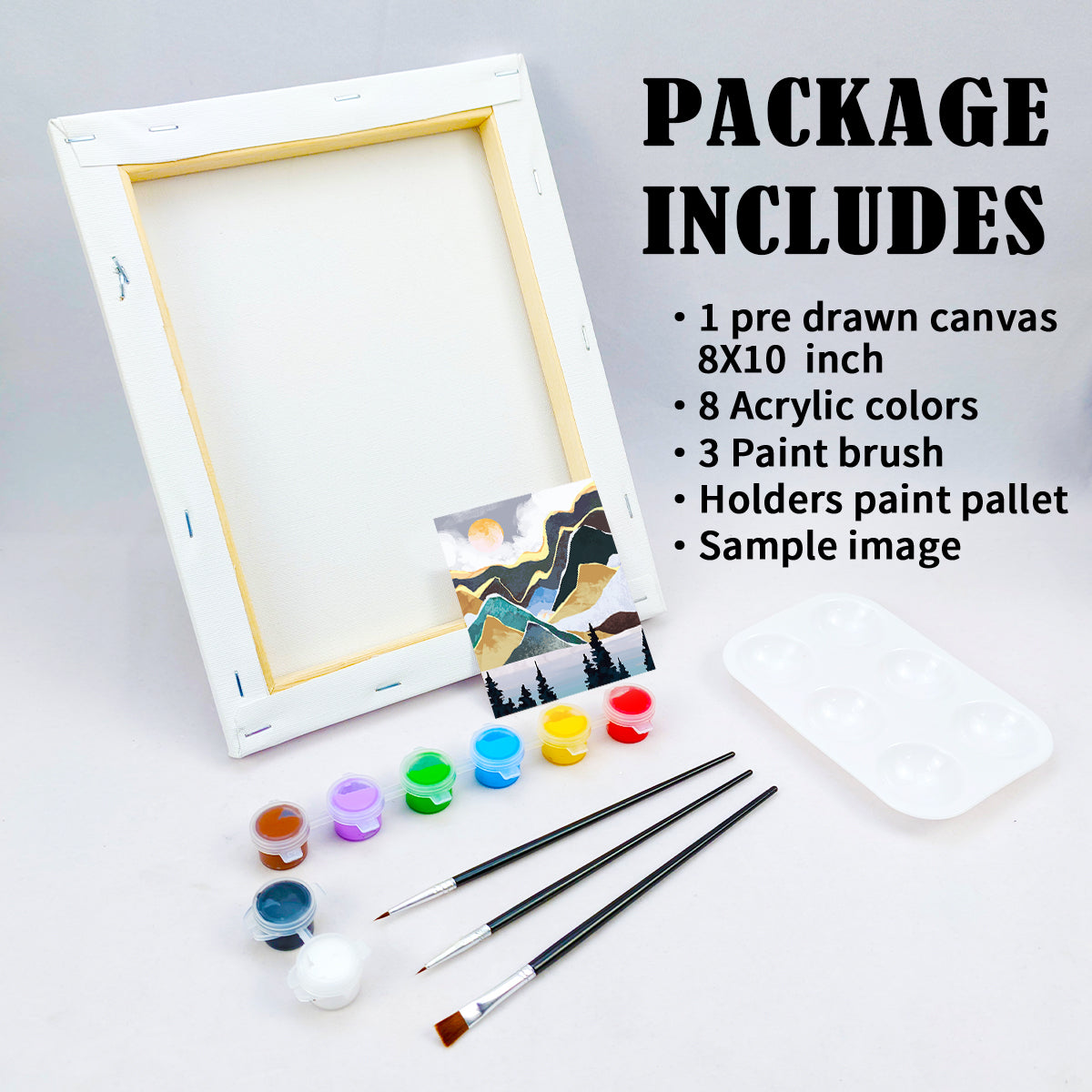 Moonlit Night Paint Party Kits Pre Drawn Canvas Paint and Sip for Adults