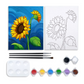 Sunflower Paint Party Kits Pre Drawn Canvas Paint and Sip for Adults