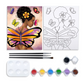 Butterfly Girl Paint Party Kits Pre Drawn Canvas Paint and Sip for Adults