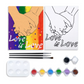 LGBT Gay Pride Paint Party Kits Pre Drawn Canvas Paint and Sip for Adults