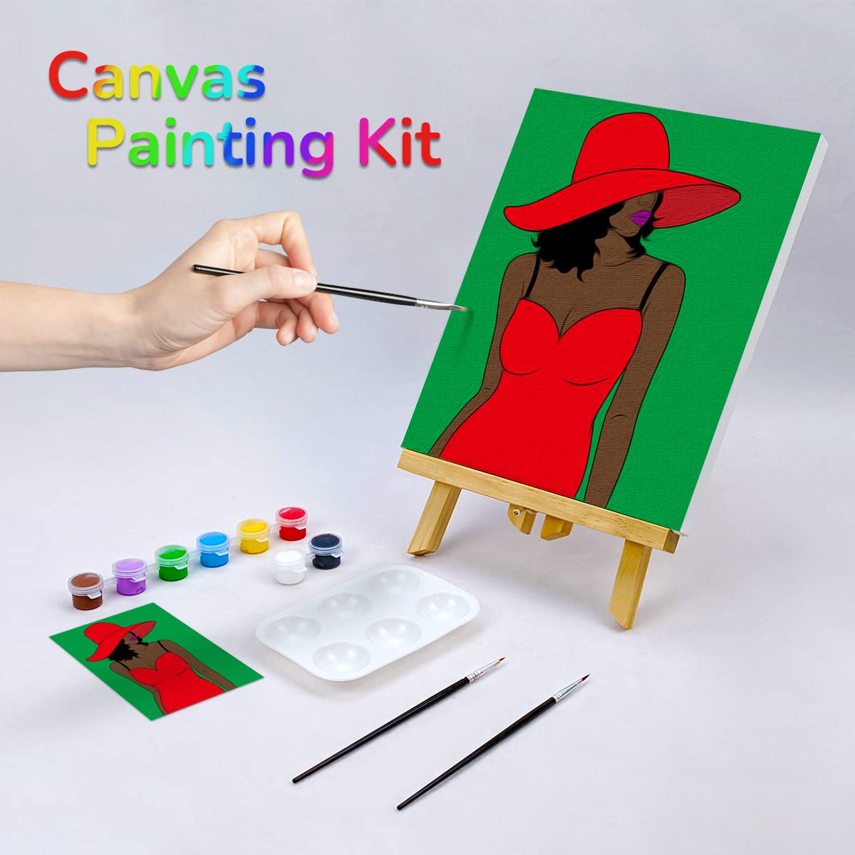 Ladies Paint Party Kits Pre Drawn Canvas Paint and Sip for Adults