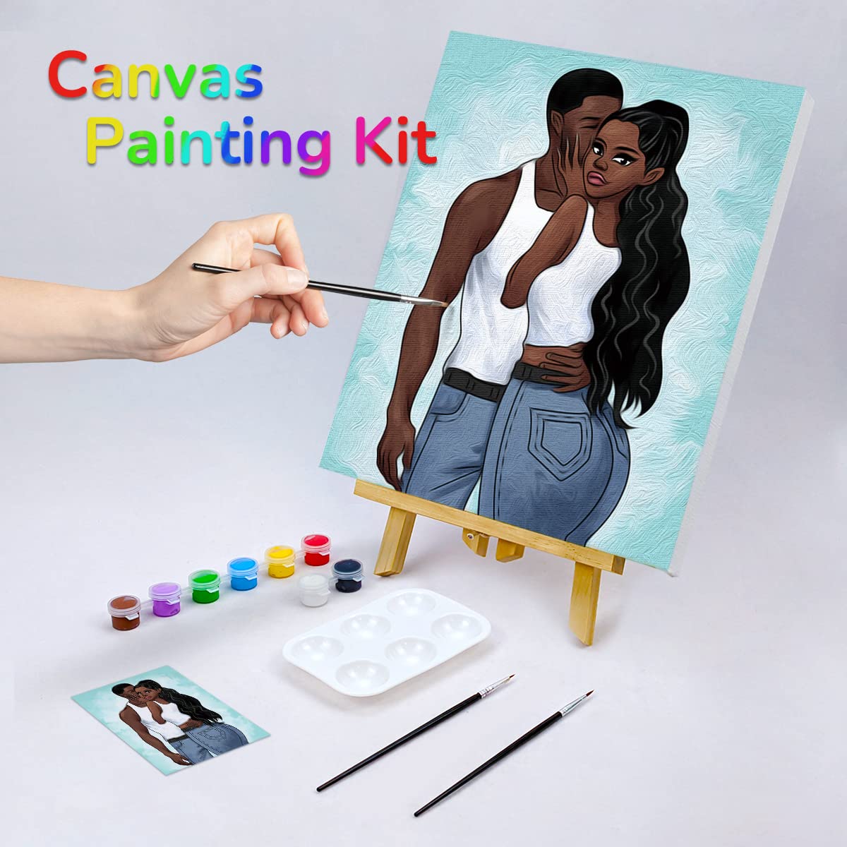 Africa Hair Pre Sketched Canvas, Pre Drawn Canvas for Painting, Sip and  Paint Canvas, Art Kits, Paint Party Canvas, Art Activity -  Denmark