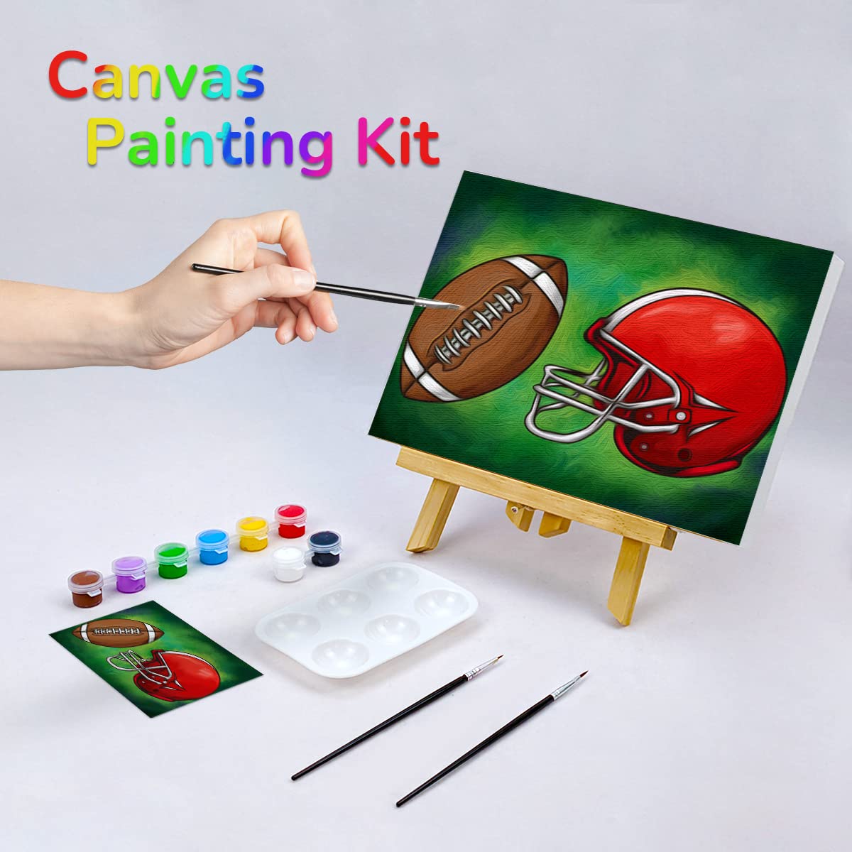 Rugby Paint Party Kits Pre Drawn Canvas Paint and Sip for Adults