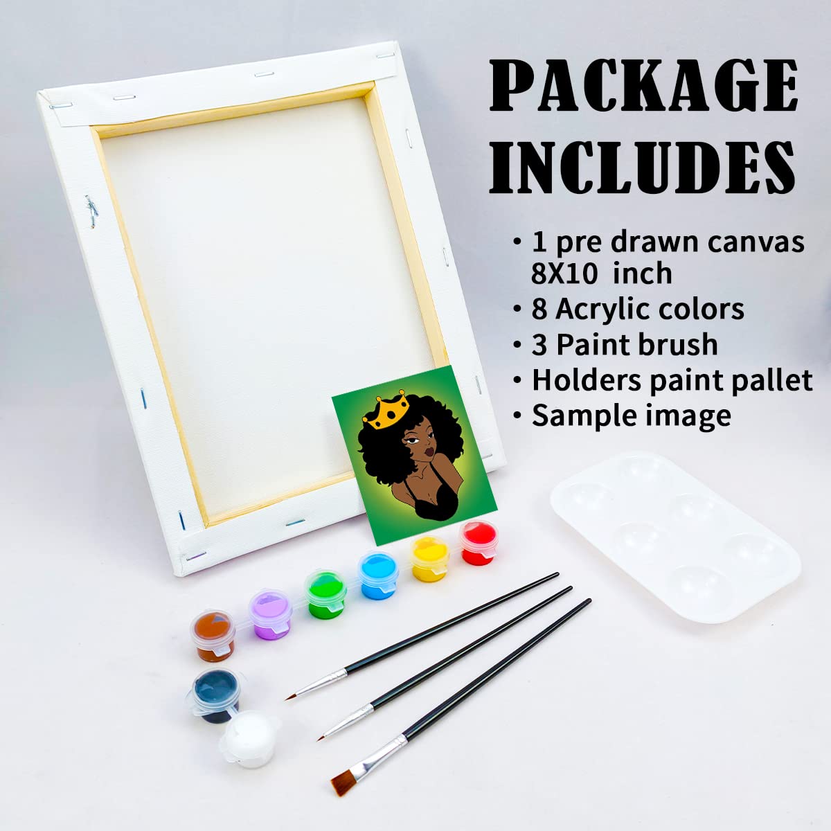 2 Pack Canvas Painting Kits Pre Drawn Canvas for Painting for Adults Sip  and